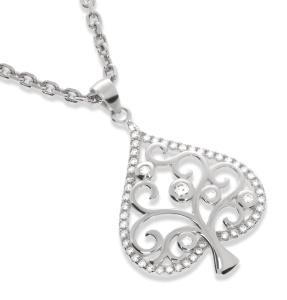 Srebrna zawieszka serce z cyrkoniami Próby 925 gr. 2.48