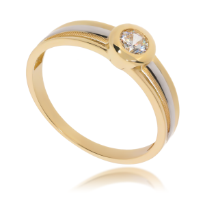 Złoty pierścionek zaręczynowy Próby 585 gr. 2.41