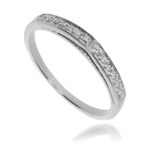 Złoty pierścionek zaręczynowy z diamentami 585 gr. 1.94