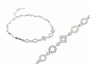 Srebrna bransoletka rodowana Próby 925 gr. 4.94