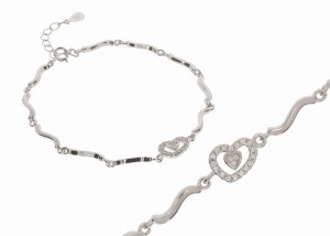 Srebrna bransoletka rodowana Próby 925 gr. 4.02