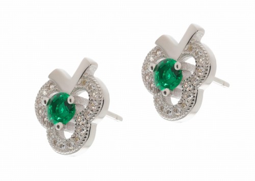 Srebrne kolczyki z cyrkoniami Próba 925