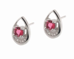 Srebrne kolczyki z cyrkoniami Próba 925 gr. 1.82