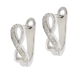 Srebrne kolczyki z cyrkoniami Próby 925 gr. 2.43