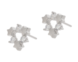 Srebrne kolczyki z cyrkoniami Próby 925 gr. 1.74