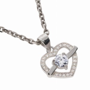 Srebrna zawieszka serce z cyrkoniami Próby 925 gr. 1.45