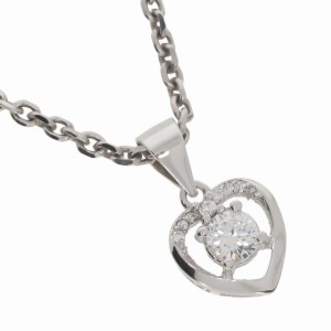 Srebrna zawieszka serce z cyrkoniami Próby 925 gr. 1.2