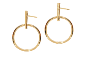 Złote kolczyki bez kamieni Próby 585 gr. 1.83