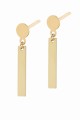 Złote kolczyki wiszące Próby 585