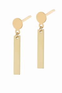 Złote kolczyki wiszące Próby 585 gr. 1