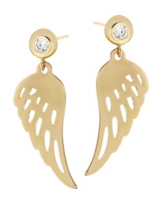 Złote kolczyki z cyrkoniami Próby 585 gr. 1.72