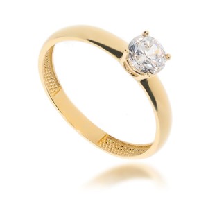 Złoty pierścionek zaręczynowy Próby 585 gr. 1.61