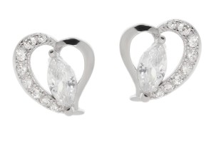 Srebrne kolczyki serce Pr.925 1,37g