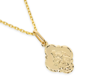 Złoty medalik z wizerunkiem Matka Boska Próby 585 gr. 0.82