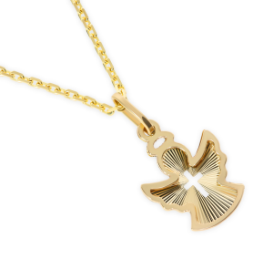 Złoty medalik z aniołkiem Próby 585 gr. 0.5