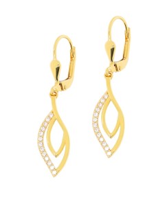 Złote kolczyki wiszące Próby 585