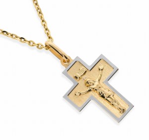 Złoty krzyżyk  Próby 585 gr. 1.13