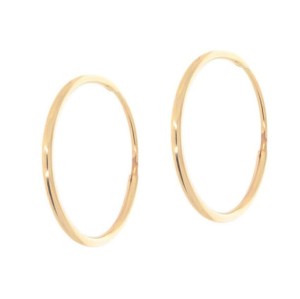 Złote Kolczyki koła Próby 585