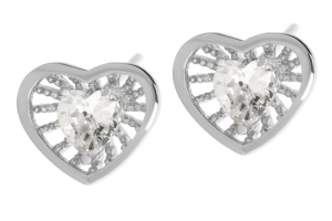 Srebrne kolczyki na sztyft z cyrkonią Próby 925 gr. 1.95